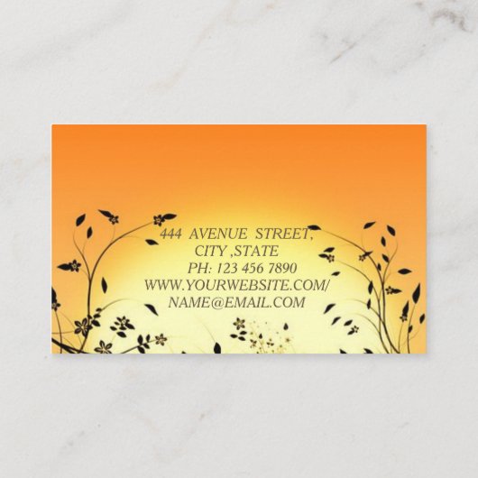 Mooie, perfecte Geweldige zonsopgang Visitekaartje (Achterkant)