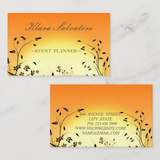 Mooie, perfecte Geweldige zonsopgang Visitekaartje (Voorkant / Achterkant)