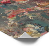Mooie periode Rococo Floral Poster (Hoek)