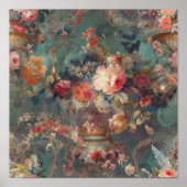 Mooie periode Rococo Floral Poster (Voorkant)