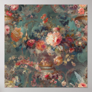 Mooie periode Rococo Floral Poster