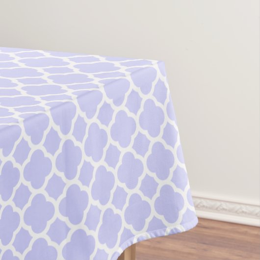 Mooie Periwinkle Quatrefoil Pattern Spring Tafelkleed (Voorbeeld)