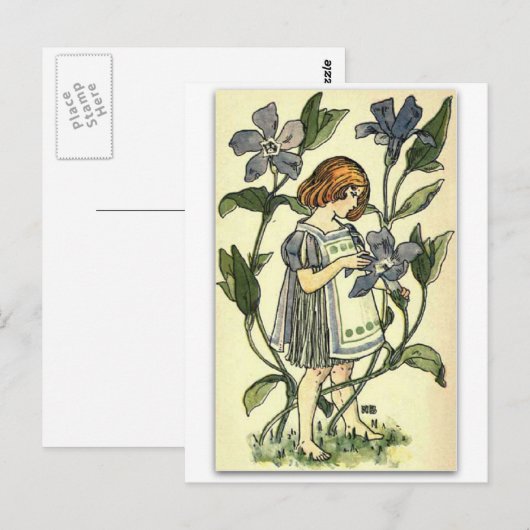 Mooie Periwinkle van NELLIE BENSON Briefkaart (Voorkant / Achterkant)