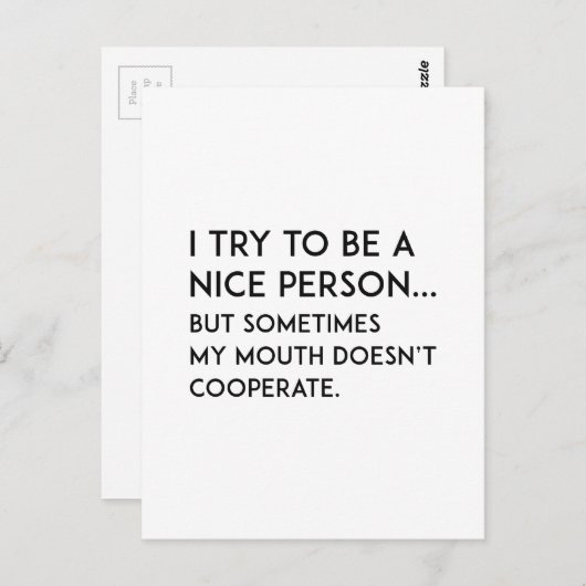 Mooie persoon briefkaart (Voorkant / Achterkant)