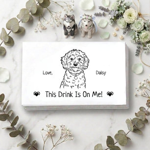 Mooie Persoonlijke Hond Huwelijk Drink Ticket Informatiekaartje