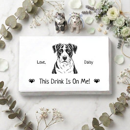 Mooie Persoonlijke Hond Huwelijksdrankkaart Informatiekaartje