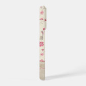 Mooie Persoonlijke Houten Bloemrijke Script Monogr iPhone Hoesje (Rechterkant)