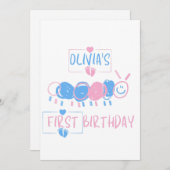 Mooie Persoonlijke Kinderen Krabbelworm Teken Verj Kaart (Voorkant / Achterkant)