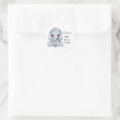 Mooie Persoonlijke Olifant Aquarel Baby Shower Ronde Sticker (Tas)