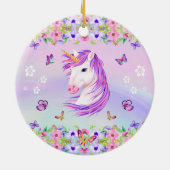 Mooie, persoonlijke Unicorn-versieringen Keramisch Ornament (Achterkant)