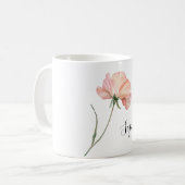Mooie Perzik Bloem Koffiemok (Voorkant links)