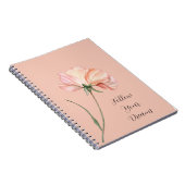 Mooie Perzik Bloem Notitieboek (Rechterzijde)