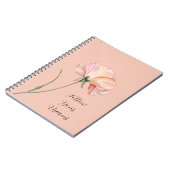 Mooie Perzik Bloem Notitieboek (Linkerzijde)