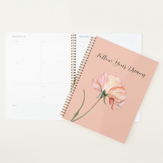 Mooie Perzik Bloem Planner (Display)
