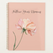 Mooie Perzik Bloem Planner (Voorkant)