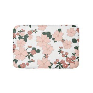 Mooie Perzik Bloemen Badmat