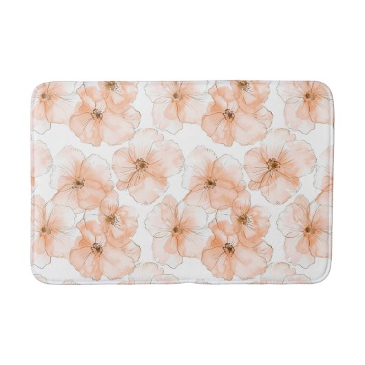 Mooie Perzik Bloemen Badmat (Voorkant)