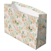 Mooie Perzik Bloemen Bruidsdouche Groot Cadeauzakje (Achterkant Gekanteld)