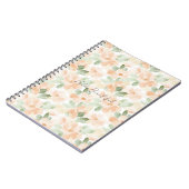 Mooie Perzik Bloemen Notitieboek (Linkerzijde)