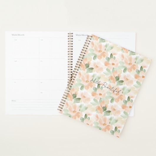 Mooie Perzik Bloemen Planner (Display)