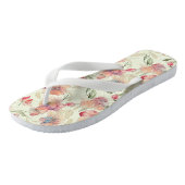 Mooie Perzik Bloemen    Teenslippers (Schuin)