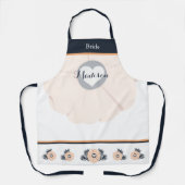 Mooie Perzik Blossom Botanische Schort voor Bruid (Voorkant)