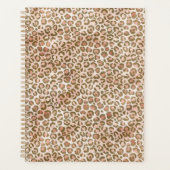 Mooie Perzik Bruine Luipaardprint Planner (Voorkant)