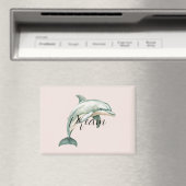 Mooie Perzik Dolfijn Droom Magneet (Insitu (Vaatwasser))