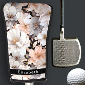 Mooie Perzik en Witte Pioen Personalized Golfheadcover