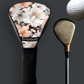 Mooie Perzik en Witte Pioen Personalized Golfheadcover