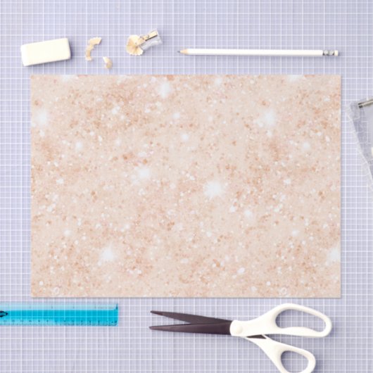 Mooie Perzik Nep Glitter Bruiloftsborrel Tissuepapier (Craft)