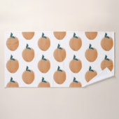 Mooie Perzik Oranje Fruit Handgetekend Badhanddoek (Badhanddoek)