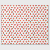 Mooie Perzik Patroon Cadeaupapier (Vlak)