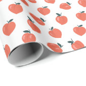 Mooie Perzik Patroon Cadeaupapier (Rol Hoek)