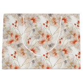 Mooie Perzik Rood Wit Bloemen Groot Cadeauzakje (Voorkant)