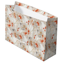 Mooie Perzik Rood Wit Bloemen Groot Cadeauzakje