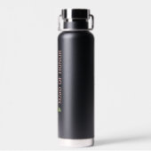 Mooie Perzik Roos Bloemrijke Bruidsmeisje Trouwfee Waterfles (Achterkant)