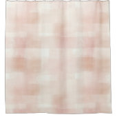 Mooie Perzik Roze Crème Geruit Douchegordijn (Voorkant)