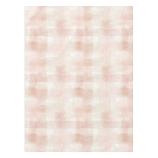 Mooie Perzik Roze Crème Geruit Tafelkleed (Voorkant)