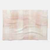 Mooie Perzik Roze Crème Plaid Theedoek (Horizontaal)