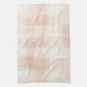 Mooie Perzik Roze Crème Plaid Theedoek (Verticaal)