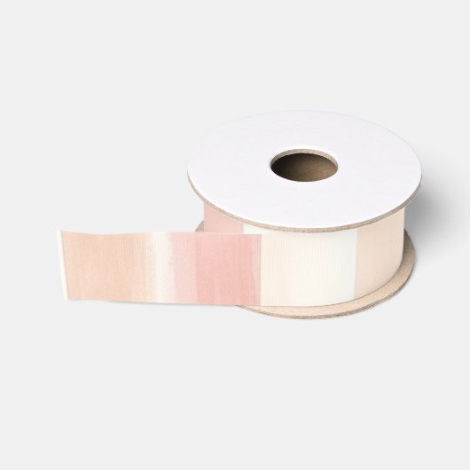 Mooie perzik roze crèmestrepen grosgrain lint (Spoel)