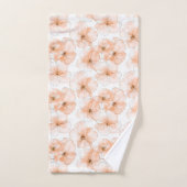 Mooie perzikbloemen bad handdoek (Handdoek)