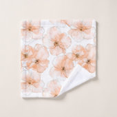 Mooie perzikbloemen bad handdoek (Wasdoekje)