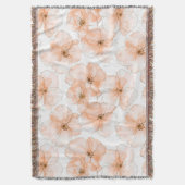 Mooie perzikbloemen deken (Voorkant Verticaal)