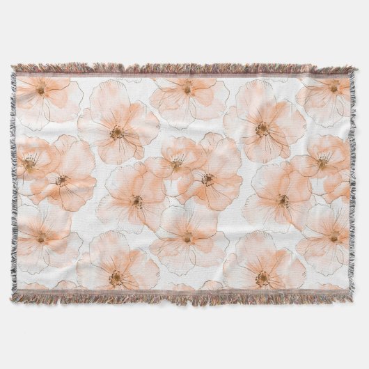 Mooie perzikbloemen deken (Voorkant)
