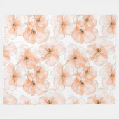 Mooie perzikbloemen fleece deken (Voorkant (Horizontaal))