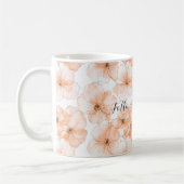 Mooie perzikbloemen koffiemok (Links)
