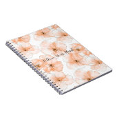 Mooie perzikbloemen notitieboek (Rechterzijde)