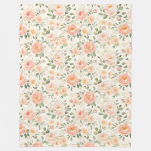 Mooie perzikbloesems   fleece deken